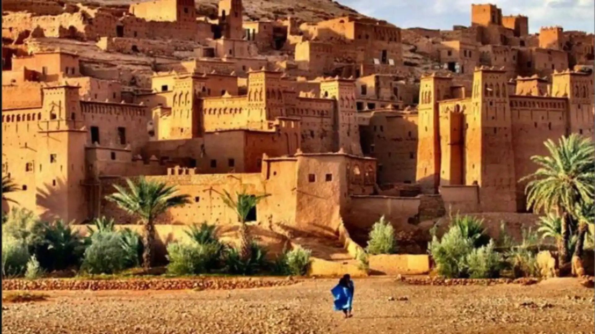 Ksar of Ait-Ben-Haddou in Morocco, captured during a Morocco Fun Tours experience, showcasing iconic earthen architecture
