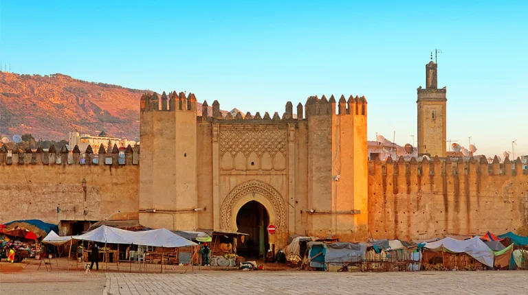 Morocco Itinerary 12 Days 36 Entrance to the historic Medina of Fez, Morocco, featured in a 12 day itinerary morocco highlighting UNESCO heritage sites.