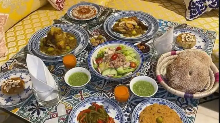 moroccan meal tagine couscous table